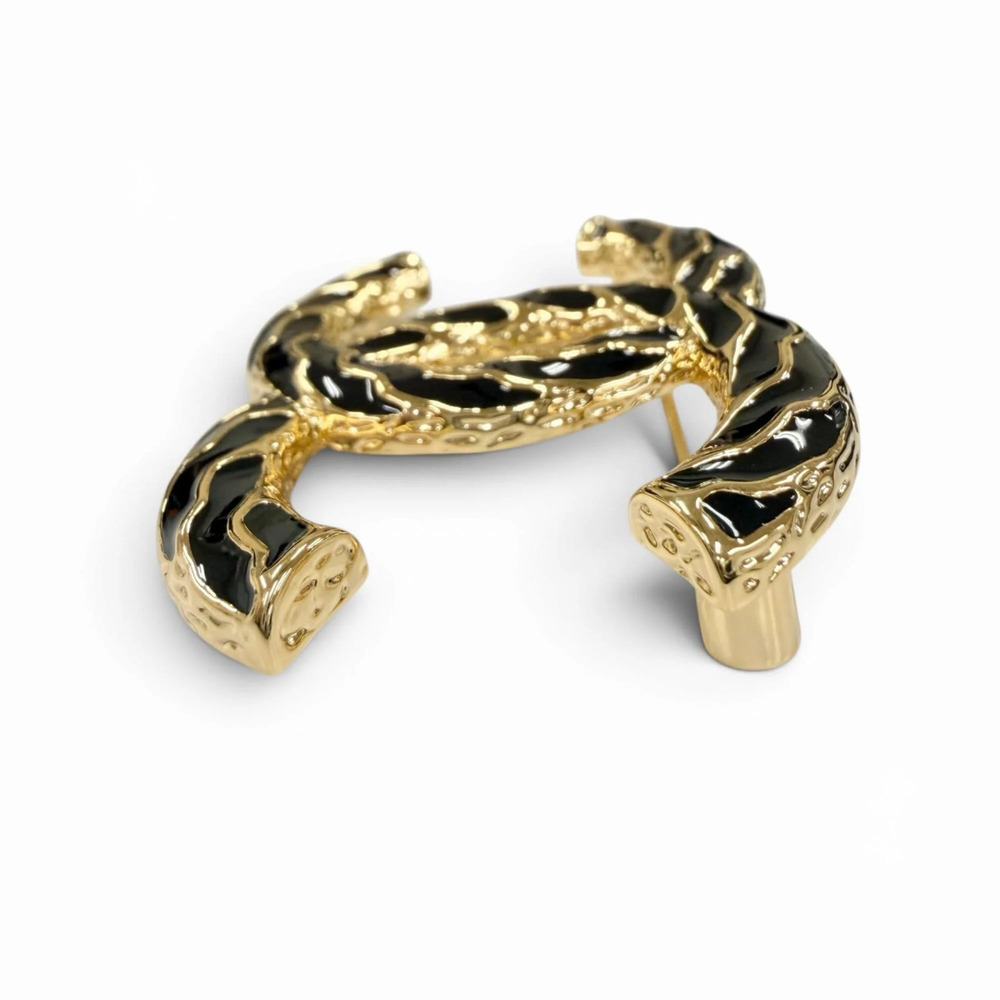 CHANEL Black Logo Brooch - Picture 2 of 6